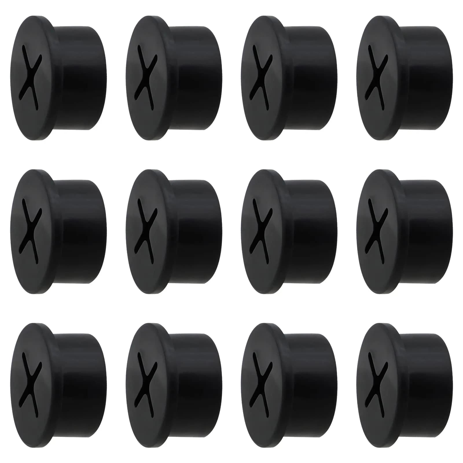 KITANIS Desk Grommet 3/4 Inch Silicone Cable Hole Cover | Durable, Easy Install, Wire Management — 3/4IN/20mm Black