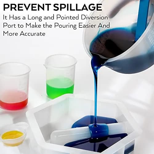 Nicpro Large Silicone Resin Measuring Cups Tool Kit 600ml & 100ml | Reusable Epoxy Resin Mixing Tools for Jewelry Making thumbnail 4