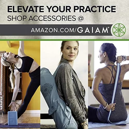 Gaiam Yoga Mat Classic Print, 4mm Non-Slip Mat (Purple Lattice) | Lightweight, Non-Slip & Eco-Friendly thumbnail 6