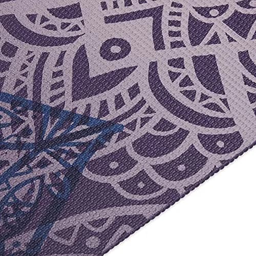 Gaiam Yoga Mat Classic Print, 4mm Non-Slip Mat (Purple Lattice) | Lightweight, Non-Slip & Eco-Friendly thumbnail 4