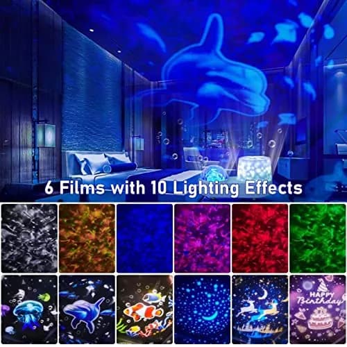 STARS LAMP Ocean Night Light Projector 20.3cm (8 inch) | Creates Relaxing Sea-Like Environment thumbnail 4