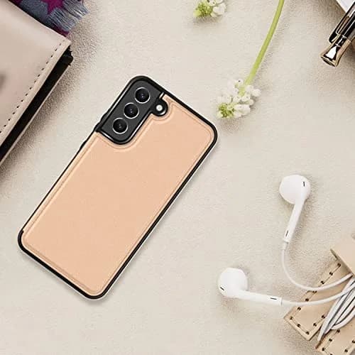 LETO Luxury Flip Folio Leather Wallet Case for Samsung Galaxy S22 Plus 6.6" (16.8cm) Light Brown | Card Slots, Kickstand, USA Import thumbnail 7