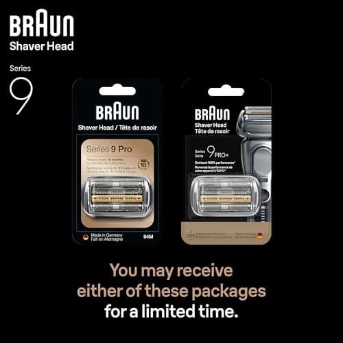Braun Series 9 Men's Electric Shaver Head Replacement Blade Silver | Compatible with Series 9 Pro thumbnail 6