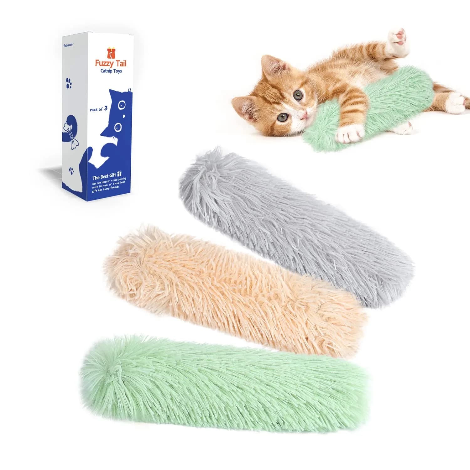 Potaroma Cat Toys Pillows, 3 Pack, Catnip Inside | Indoor Interactive Fun for Cats