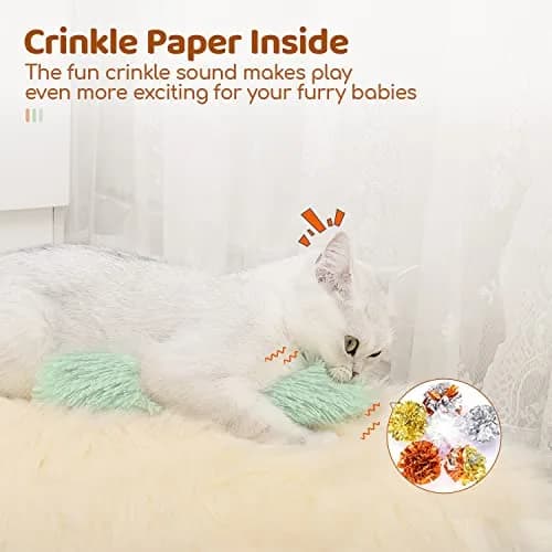 Potaroma Cat Toys Pillows, 3 Pack, Catnip Inside | Indoor Interactive Fun for Cats thumbnail 4