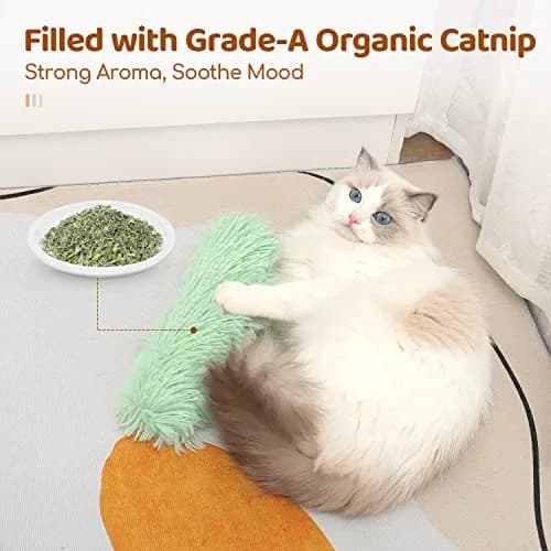 Potaroma Cat Toys Pillows, 3 Pack, Catnip Inside | Indoor Interactive Fun for Cats thumbnail 3