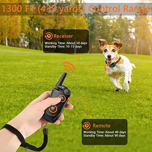 MAISOIE Dog Training Collar with Remote - 1300ft Range, IPX7 Waterproof Receiver, 3 Modes (Beep, Vibration, Static) for Small to Large Dogs thumbnail 6