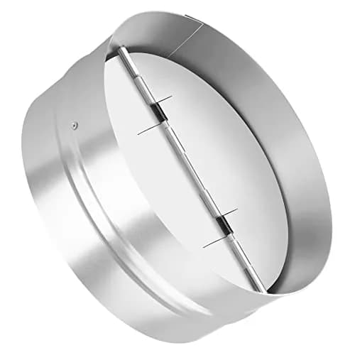Kikerike 10 Inch Galvanized Steel Backdraft Damper Duct Stopper with Aluminum Flap | Prevents Air Recirculation thumbnail 1