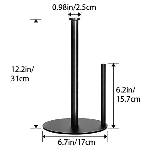 OBODING Matte Black Stainless Steel Paper Towel Holder Stand | Countertop Organization for Standard & Large Rolls thumbnail 7