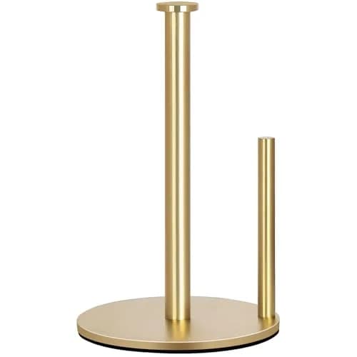 OBODING Gold Countertop Paper Towel Holder, Stainless Steel, Modern Kitchen and Bathroom Organization | Rust-Proof Design thumbnail 1