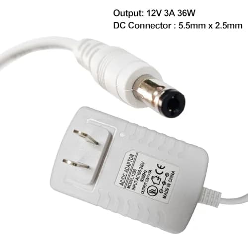 PDEEY 12V 3A AC Adapter Charger 2.0m (6.6 ft) | Replacement Power Cord for 4moms Mamaroo 2/4 & RockaRoo Baby Swing thumbnail 4
