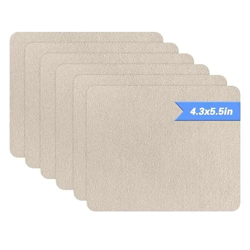 Azobur Fabric Repair Patch 6 Piece Microfiber Self Adhesive for Sofa Beige | Quick Fix & Luxurious Look thumbnail 1