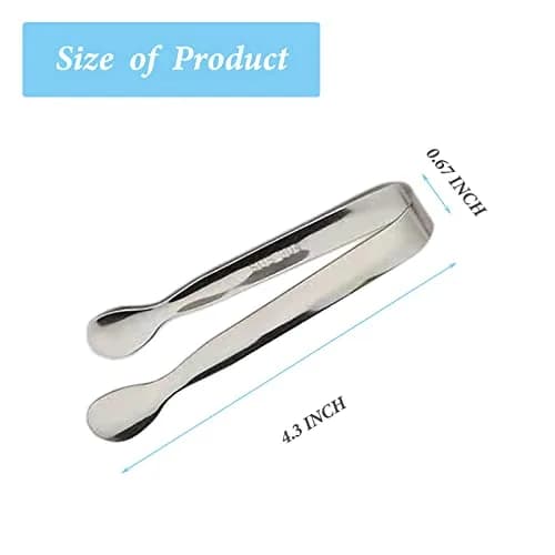 Sunenlyst Mini Sugar Tongs 10.8cm (4.25 Inch) | 12-Piece Stainless Steel Appetizer Tongs for Parties thumbnail 3