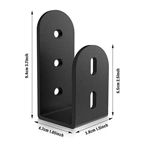 Riuog Heavy Duty Door Barricade Brackets 4 Pack | Rust-Resistant Metal, 2x4 Lumber Compatible, Indoor & Outdoor Security thumbnail 6