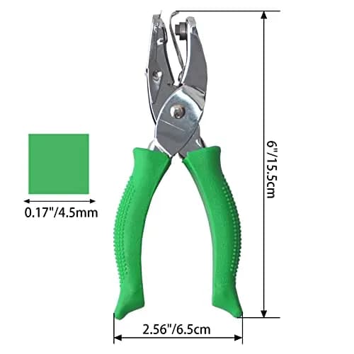 RUIFYRAY 1/6" Square Hole Punch (13mm x 6mm x 1.5mm) | Metal Craft Puncher for DIY Paper Crafts thumbnail 2