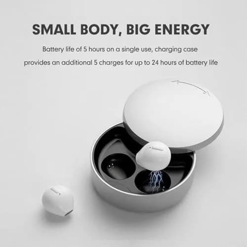 Xmenha Mini Invisible Wireless Earbuds Bluetooth 5.0 | Discreet Sleep Earbuds for Small Ears thumbnail 6