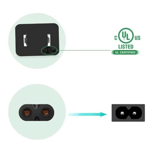 TPLTECH 6 ft Power Cord for JBL PartyBox Speakers & Soundbars | UL Listed 2-Prong Replacement Cable thumbnail 4