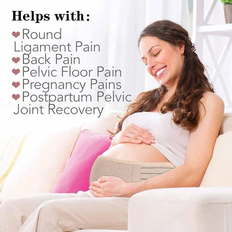 AIWITHPM Pregnancy Support Belt for Back Pain Relief | 27.5"-55" Adjustable Size thumbnail 4