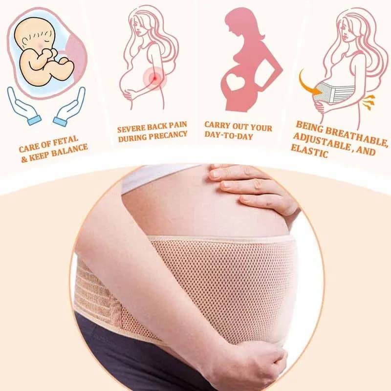 AIWITHPM Pregnancy Support Belt for Back Pain Relief | 27.5"-55" Adjustable Size thumbnail 9