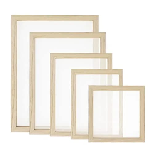 Worown 5 Sizes Wooden Paper Making Frames | DIY Eco-Friendly Craft Kit for Handmade Paper thumbnail 1