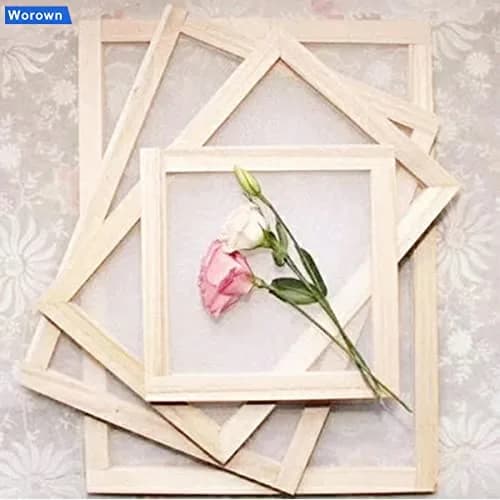 Worown 5 Sizes Wooden Paper Making Frames | DIY Eco-Friendly Craft Kit for Handmade Paper thumbnail 3