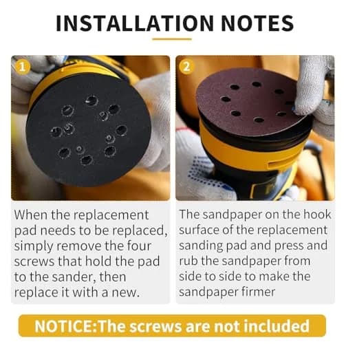 Gnellkoor 5 Inch Orbital Sander Pad Replacement 2 Pack | Compatible with DeWalt DWE64233 & N329079 thumbnail 4