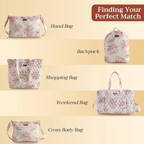 Maison d' Hermine Sweet Rose Lavender Cotton Canvas Tote Bag 45cm (17.7") | Reusable Shoulder Grocery Bag thumbnail 8