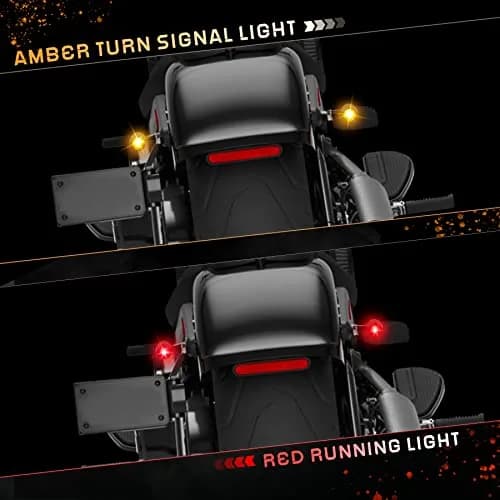 QUASCO Motorcycle LED Turn Signals Amber/Red | Universal 12V Blinkers for Harley Honda Suzuki Yamaha thumbnail 4