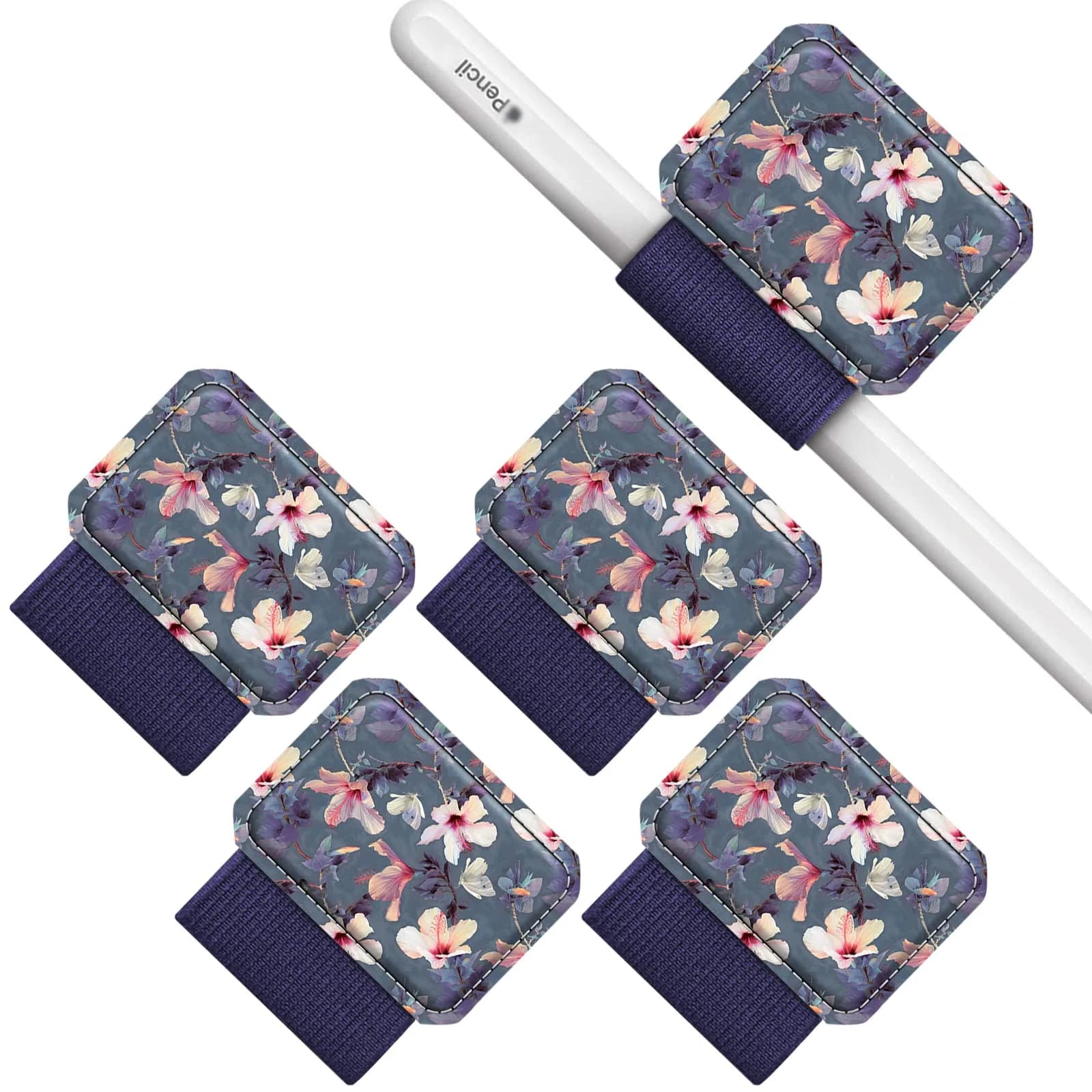 FINTIE Pen Loop Holder for Apple Pencil Pro, USB-C/1st/2nd Gen | Slim, Self-Adhesive, Durable — hibiscus