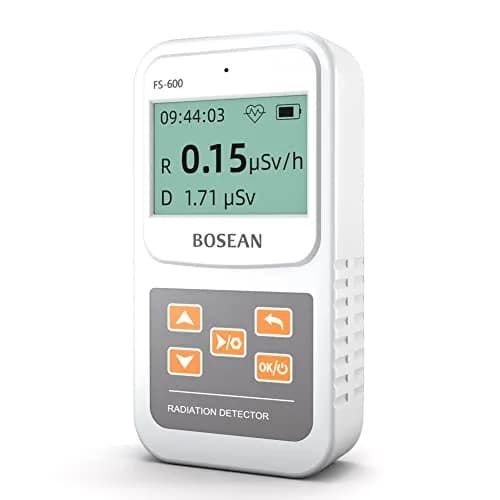 MOESAPU FS-600 Nuclear Radiation Detector Geiger Counter with Click Sound for Beta Gamma X-ray, Portable Alarm Radioactive Dosimeter 156 g (0.34 lb) thumbnail 1