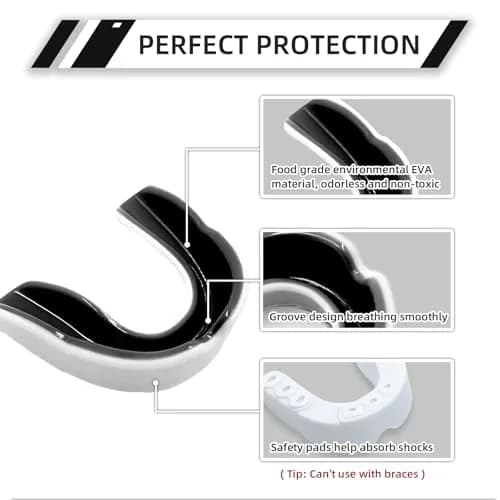 LPONJAR Moldable Sports Mouth Guard for Toddler Kids Youth, 5 Pack Medium (7-14 Year old) | Boil-and-Bite Fit for Football, Basketball, Boxing thumbnail 2