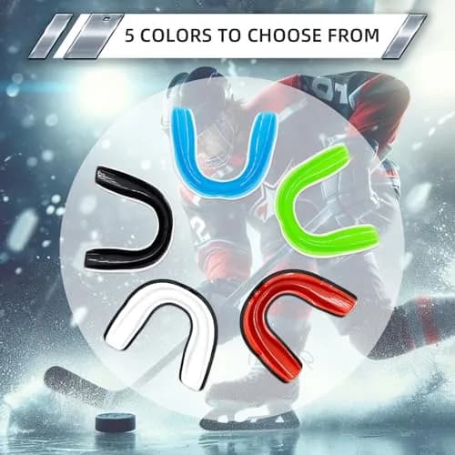 LPONJAR Moldable Sports Mouth Guard for Toddler Kids Youth, 5 Pack Medium (7-14 Year old) | Boil-and-Bite Fit for Football, Basketball, Boxing thumbnail 4