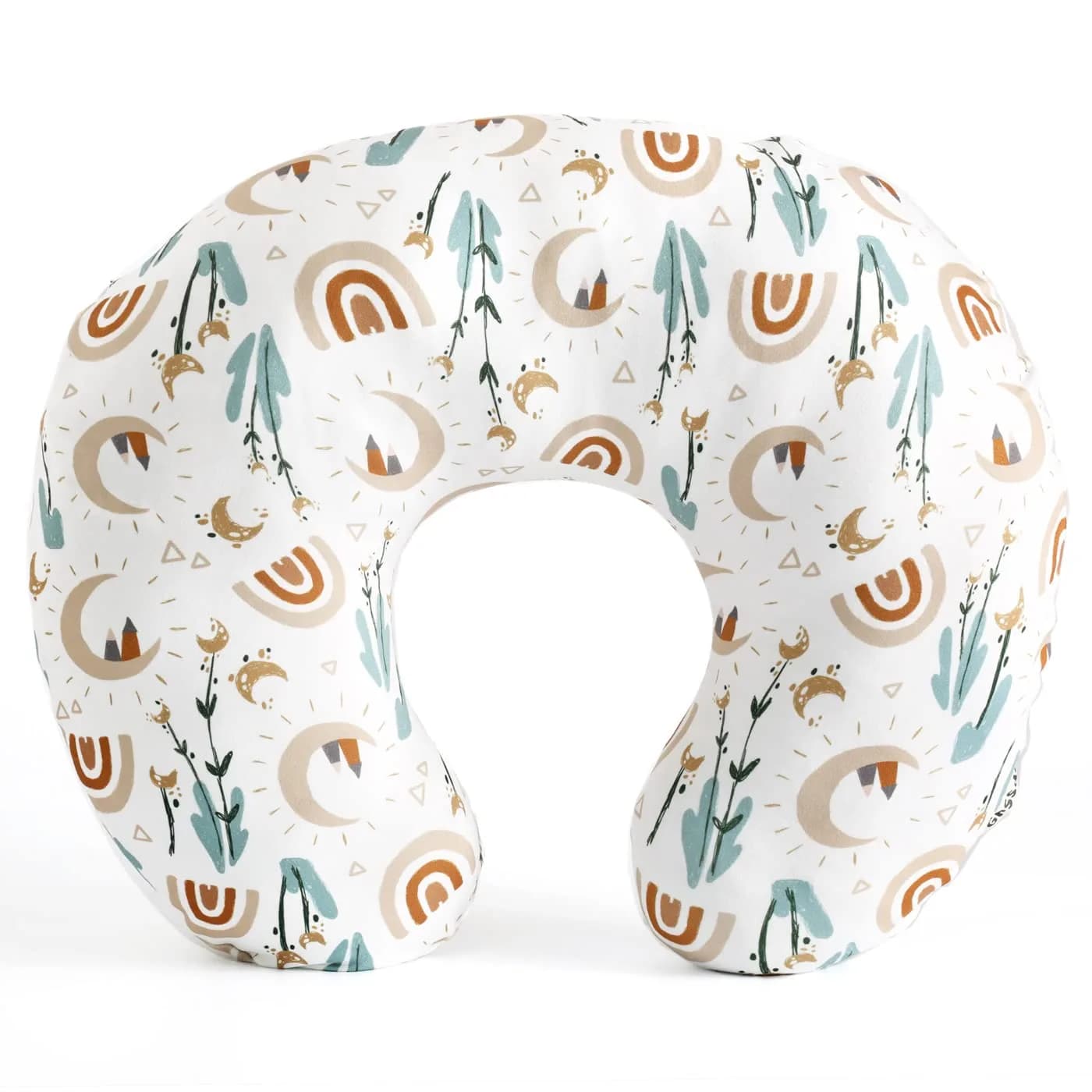 GRSSDER Nursing Pillow Cover Rainbow Pattern | Stretchy Minky Removable Slipcover for Breastfeeding Pillows
