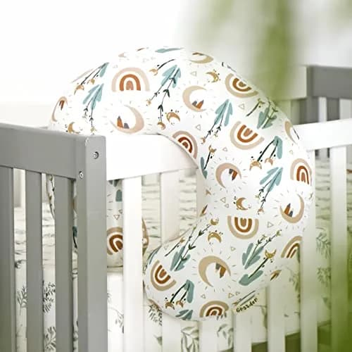 GRSSDER Nursing Pillow Cover Rainbow Pattern | Stretchy Minky Removable Slipcover for Breastfeeding Pillows thumbnail 3
