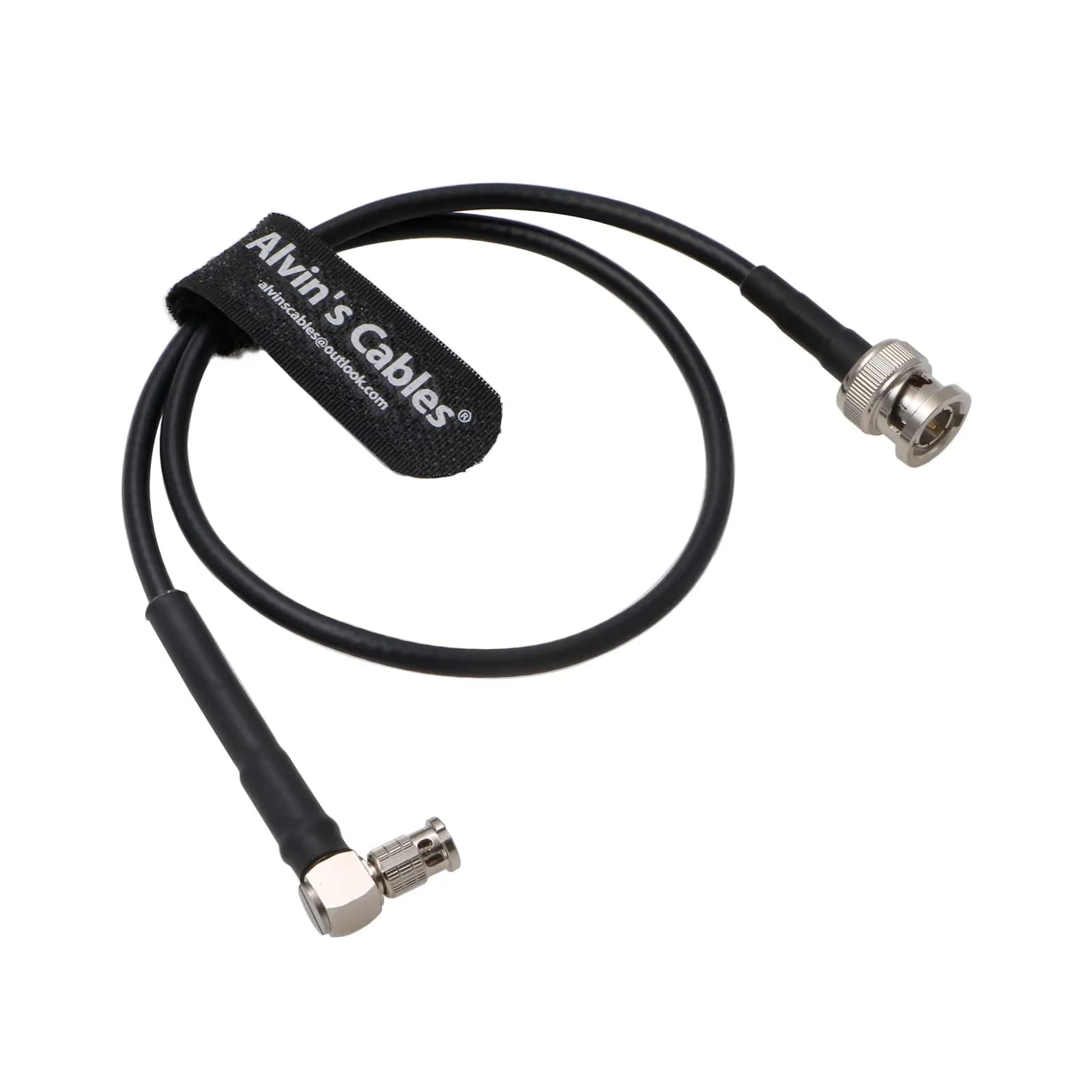 Alvin's Cables Micro-BNC Right-Angle to BNC Male 6G HD SDI Coaxial Cable 50cm (19 inches) | High-Speed Data Transfer - main product image