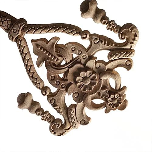 Beoot Wooden Corner Applique 40x23cm | Elegant Carved Wall Decor for Home thumbnail 4