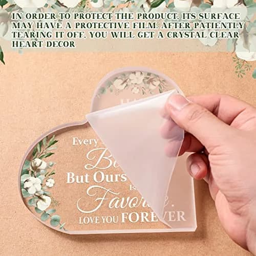 Yulejo Acrylic Heart Decorative Sign (15.1 x 15.1 x 1.4 cm / 5.9 x 5.9 x 0.55 inches) | Romantic Anniversary Gift for Her thumbnail 4