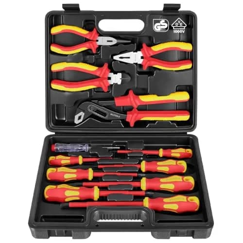 BILITOOLS 12-Piece Insulated Screwdriver & Pliers Set | VDE Certified for 1000V Electrical Work thumbnail 1