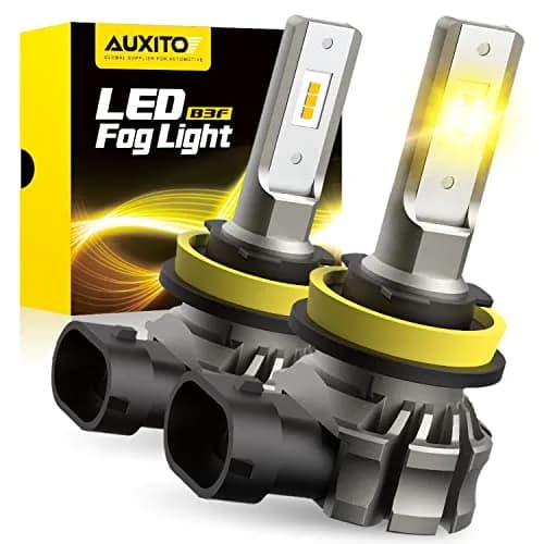 AUXITO H11/H8/H16 LED Fog Light Bulbs 6000LM 3000K Amber Yellow | 300% Brighter Than Halogen thumbnail 1