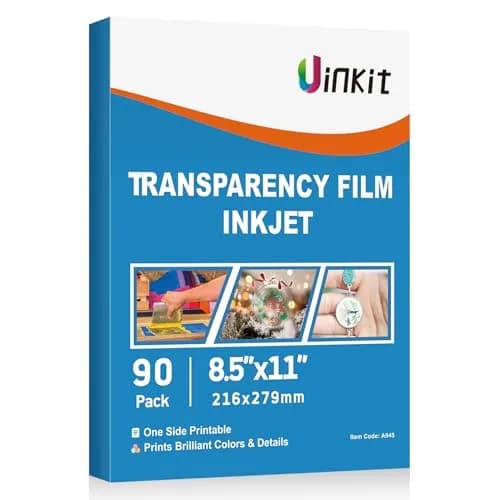 Uinkit Printable Transparency Film 8.5x11 Clear Sheets | High-Quality Inkjet Overhead Projector Film thumbnail 1