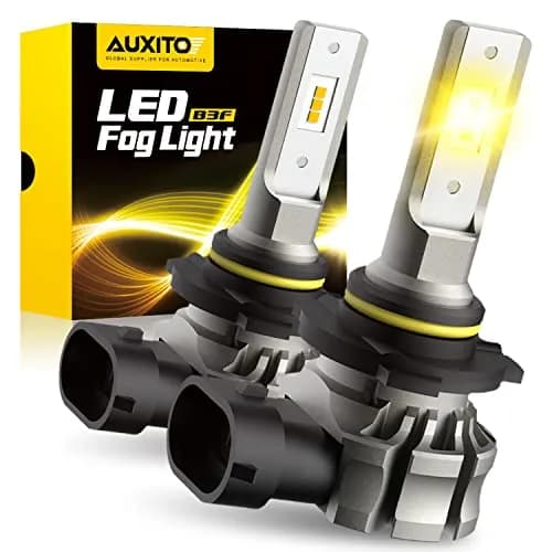 AUXITO 9145 LED Fog Light Bulbs H10 6000LM 3000K Amber Yellow 2-Pack | Brighter Than Halogen thumbnail 1