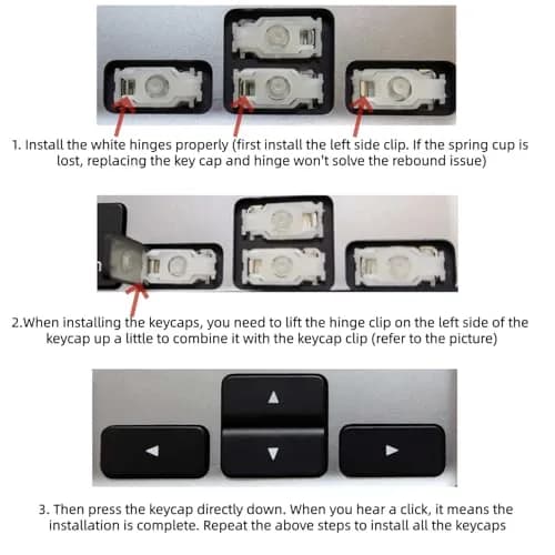WATIPUNO KEYCAP Replacement Left/Up/Down/Right Arrow Keycap for MacBook Pro/Air 2019-2025 | Compatible with MacBook Models thumbnail 6