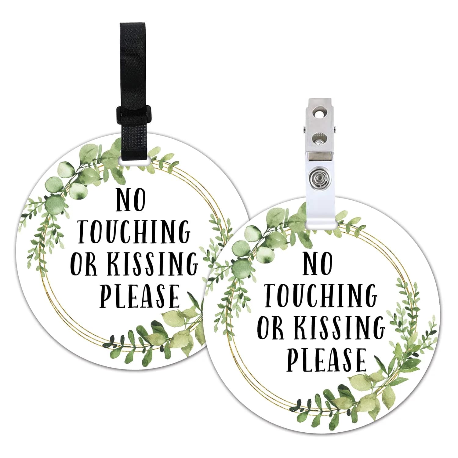 EKSPLODI Don’t Touch Baby Sign, No Kissing Baby Car Seat Sign, 2 Pack, 5 Inches | Baby Safety Sign for Strollers & Car Seats - main product image
