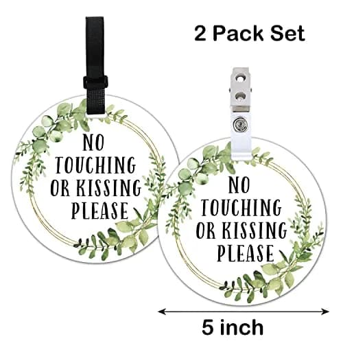 EKSPLODI Don’t Touch Baby Sign, No Kissing Baby Car Seat Sign, 2 Pack, 5 Inches | Baby Safety Sign for Strollers & Car Seats thumbnail 3