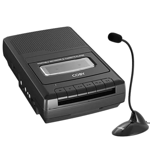 Coby Portable Cassette Player & Voice Recorder CVR42BK Black | Record & Play Cassette Tapes Anywhere thumbnail 1
