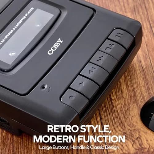 Coby Portable Cassette Player & Voice Recorder CVR42BK Black | Record & Play Cassette Tapes Anywhere thumbnail 7