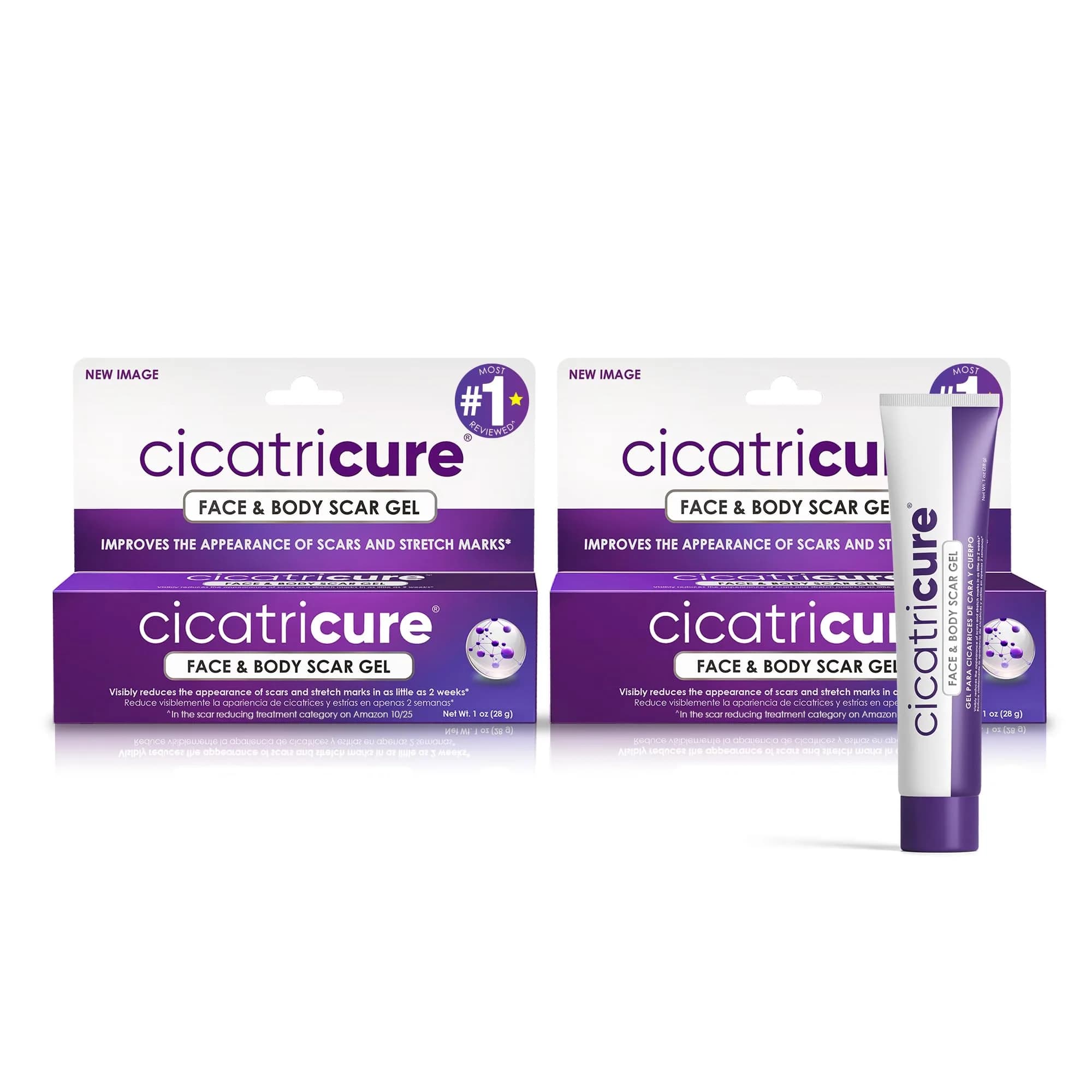 Cicatricure Advanced Scar Gel 28g (1 oz) 2pk | Clinically Proven Results in 2 Weeks
