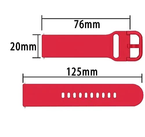 Ocdin Red Silicone Watch Band for Omega X Swatch Moonswatch Speedmaster 20mm | Quick Release thumbnail 5