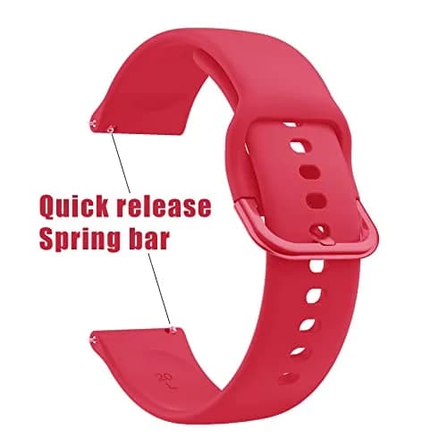Ocdin Red Silicone Watch Band for Omega X Swatch Moonswatch Speedmaster 20mm | Quick Release thumbnail 4