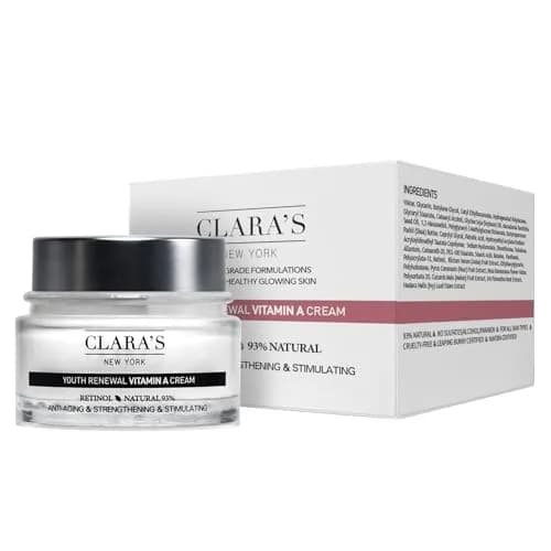 CLARA'S NEW YORK Youth Renewal Retinol Facial Cream 50ml | Anti-Aging, Wrinkle Reduction, Deep Hydration, Made in USA thumbnail 1